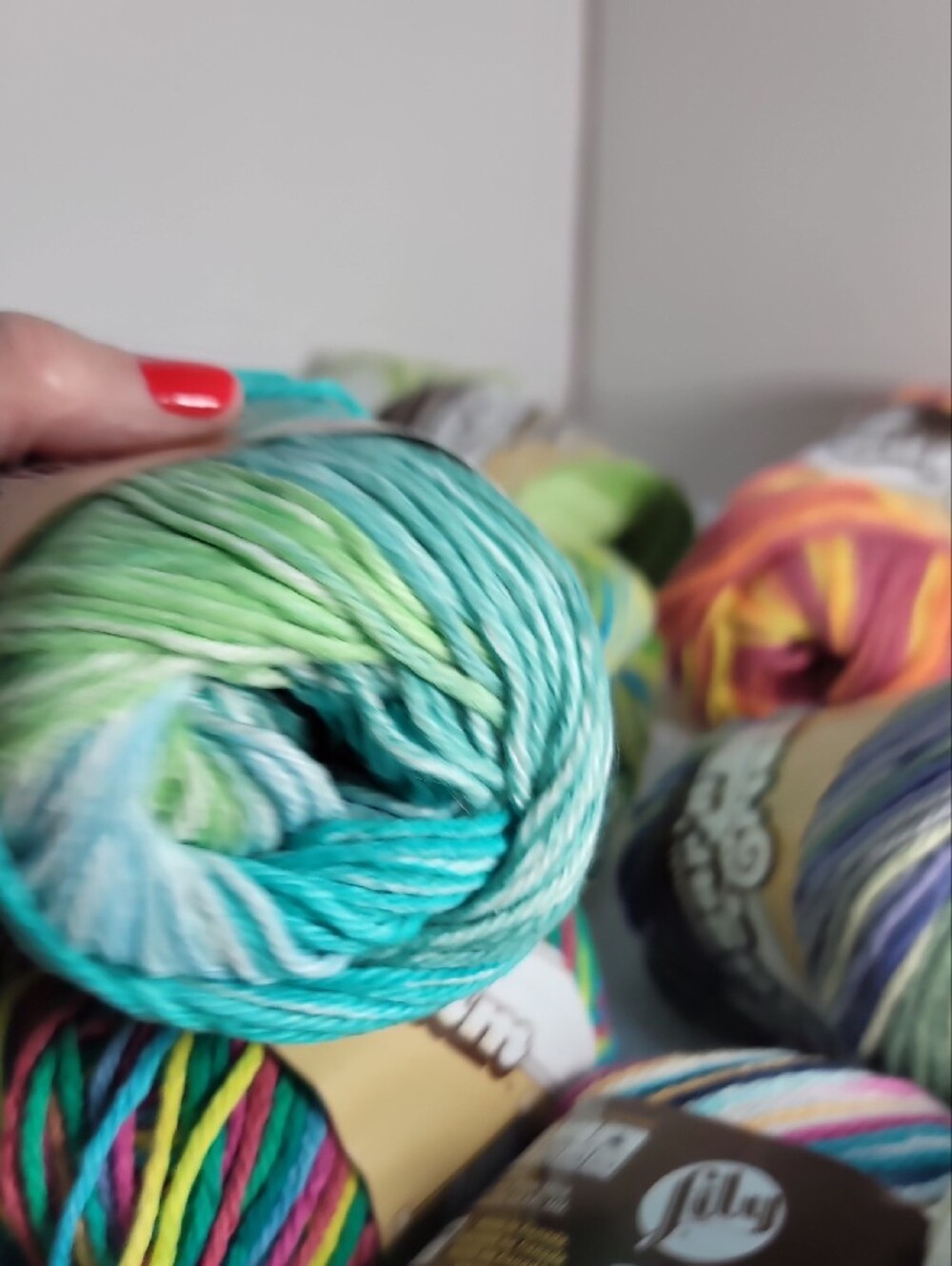 Lion Brand/ Lily Cotton Multicolor Yarn - 17 Balls - NWT - Picture 13 of 16